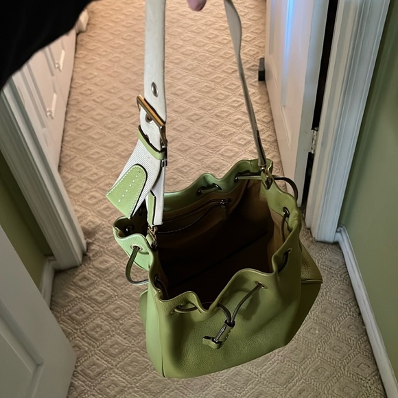 Prada leather bucket drawstring bag. - Picture 10 of 11